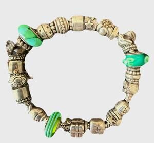 Authentic Pandora Charm Bracelet with 30 Charms and Spacers